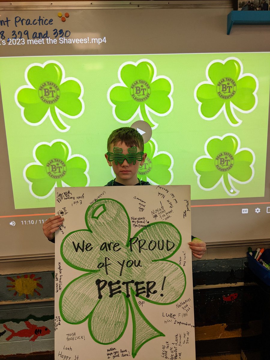 EAFinnegan's tweet image. So proud of our classmate! Shaved his head for #StBaldricks and #ConquerKidsCancer☘️
#BearTavernPride