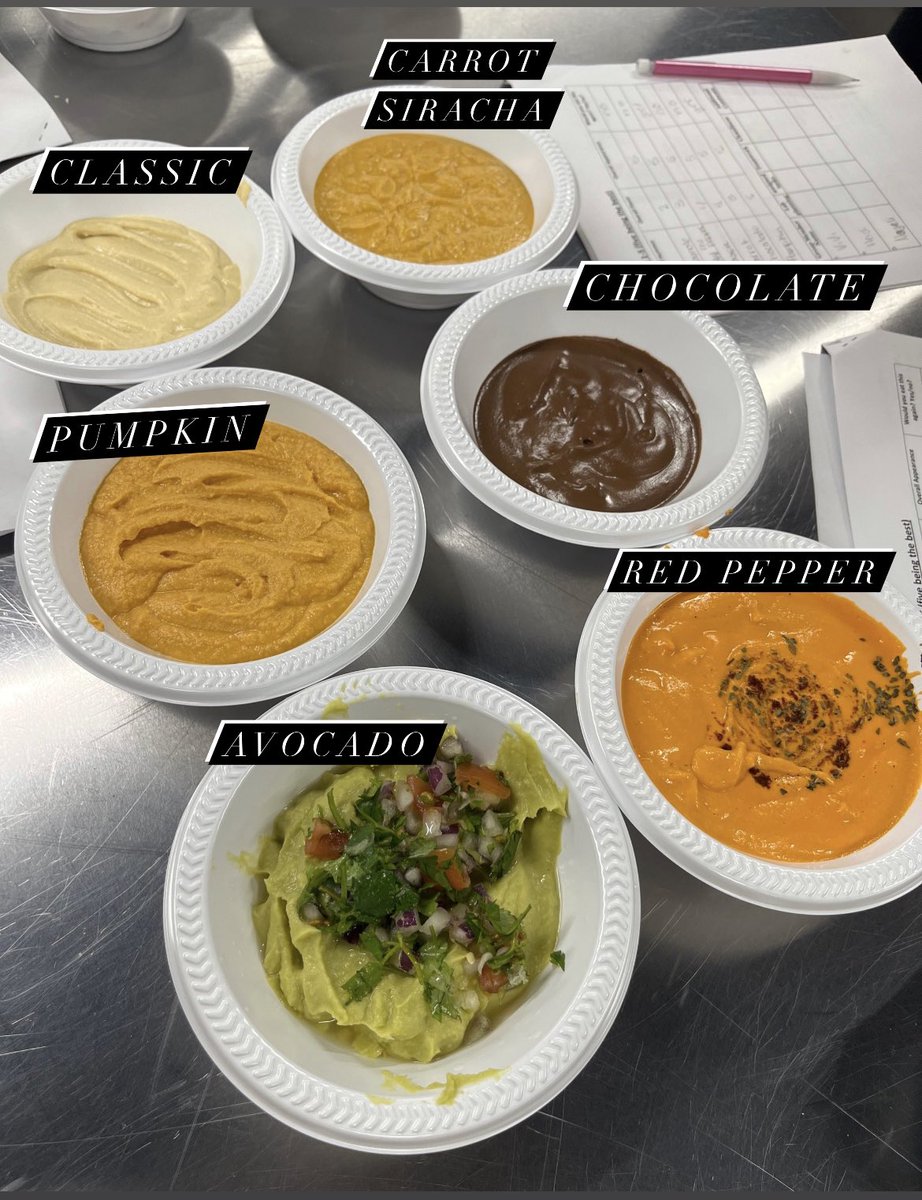 It’s a great day to make hummus and taste test new flavors! Students prepared hummus from scratch &amp; then evaluated presentation, taste, and smell. #MortonPride #CTE