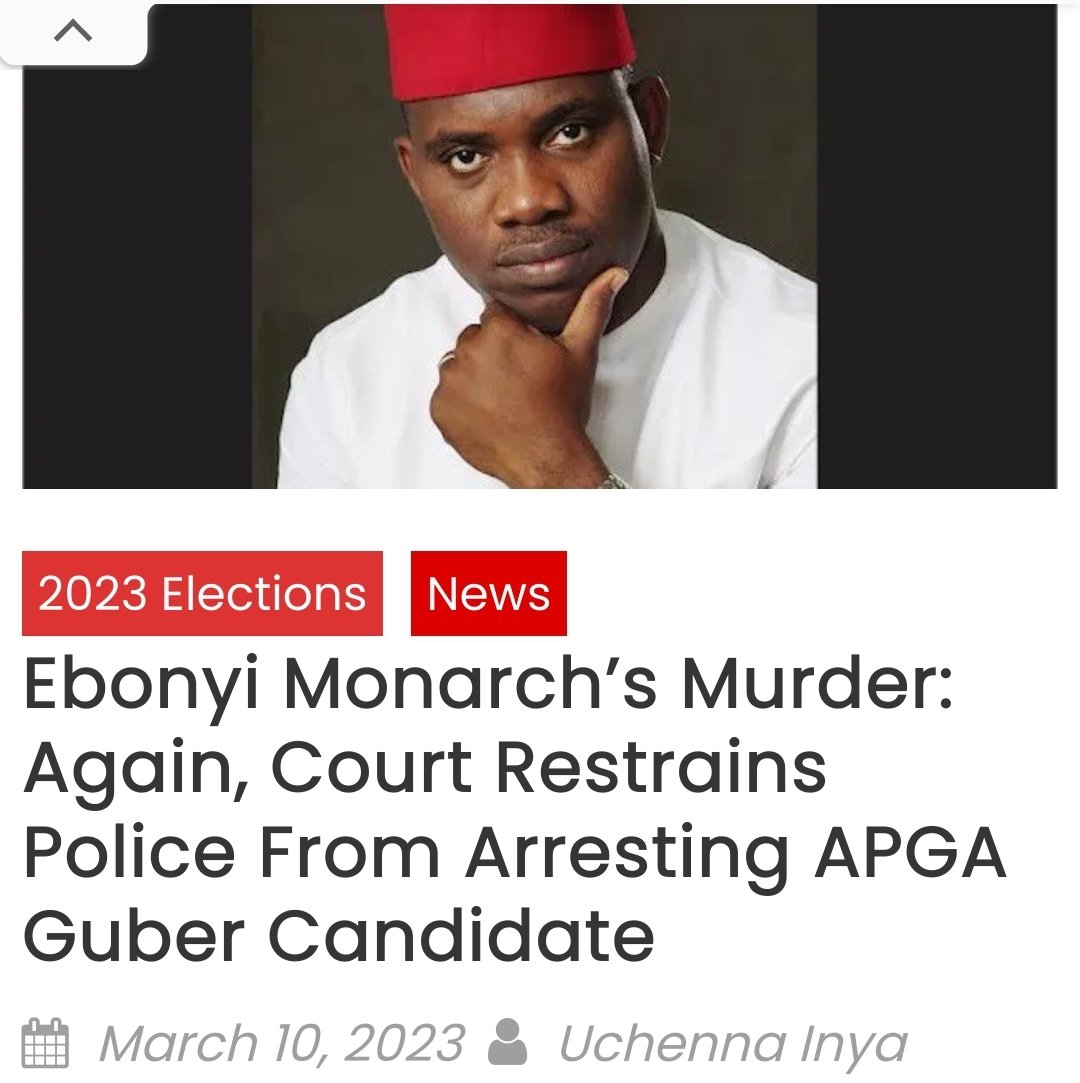 ProfBenodoh's tweet image. A High Court sitting in Abakaliki, Ebonyi State, Presided by the State Chief Judge has again restrained Nigeria @PoliceNG @PoliceNG_News from arresting the governorship candidate of #APGA, @ProfBenodoh over the murder of Traditional Ruler in his community. @ARISEtv @julietkego
