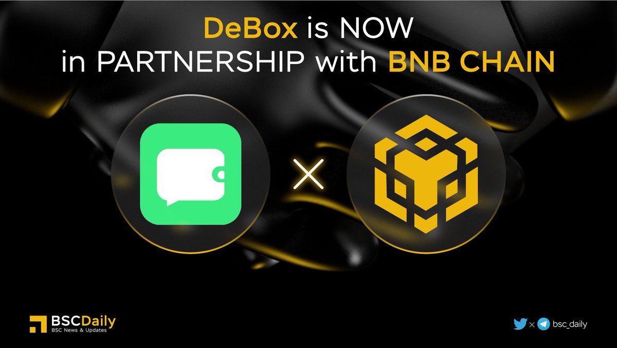 bsc_daily's tweet image. 🎉 @DeBox_Social Partnership with @BNBCHAIN 🤝

#DeBox - A DID-based Web3 Social Platform - Less Trust More Truth🔥

#BNBChain - Build your dream Web3 career with BNB Chain's Zero2Hero Builder Series! ⚡😍

More details👇

#BNB #BSC #WEB3