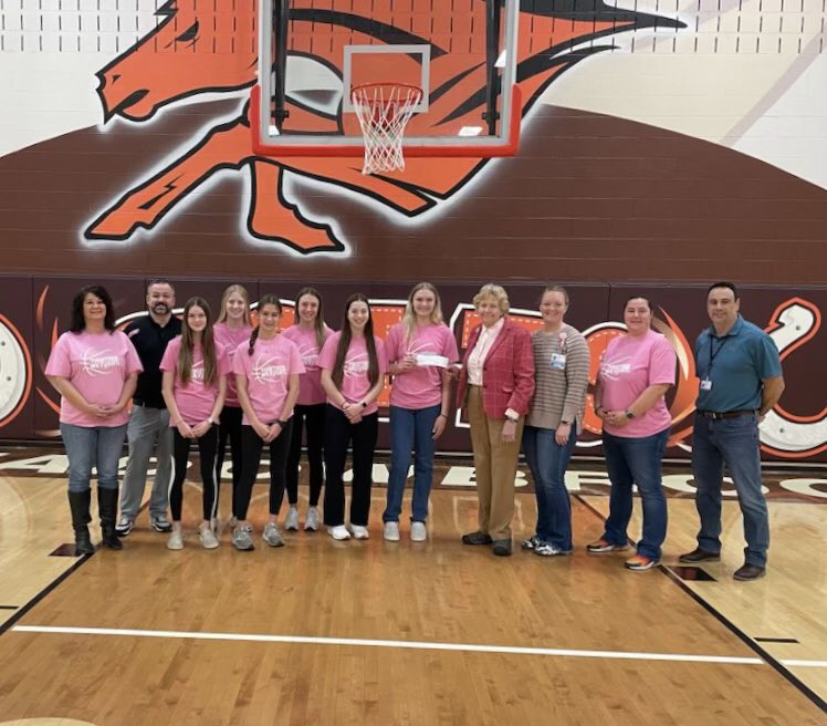 Colt_Athletics's tweet photo. The girls basketball program played in two “pink out” games this season. All money raised went to the OhioHealth Southeastern Medical Center cancer center. The program donated a total of $3,500.00 this season. #GoColts https://t.co/yMTrNQPtF1