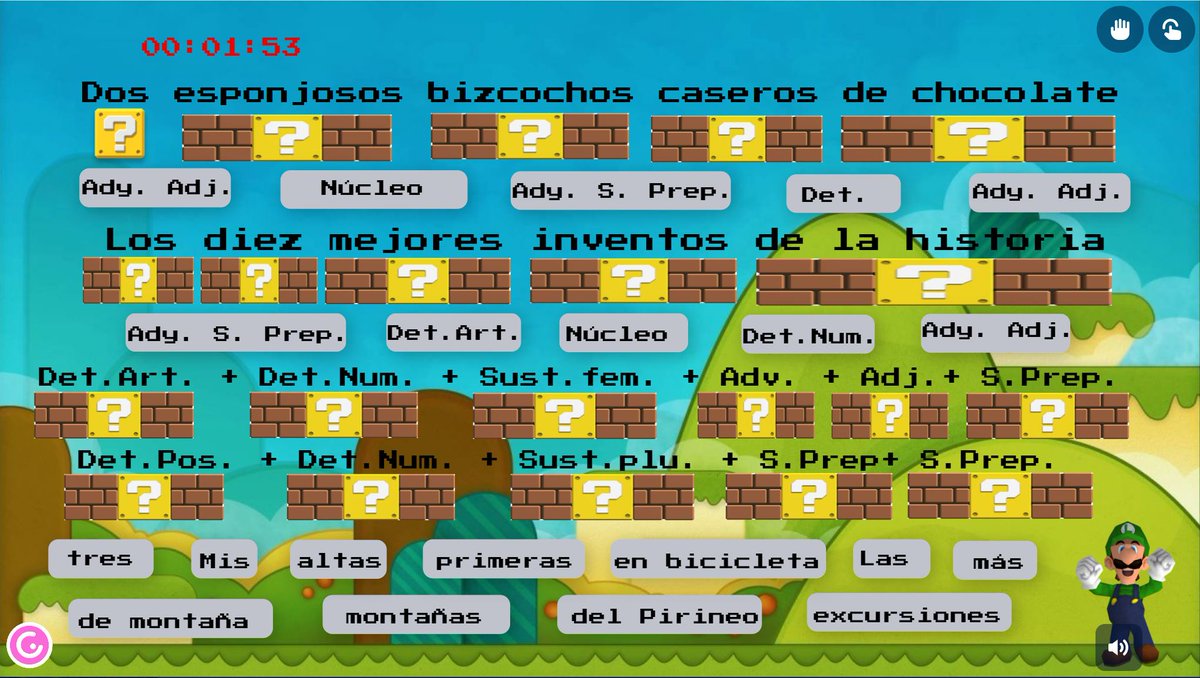 quiquesubi's tweet photo. 😄 ¡Cómo hemos disfrutado repasando el Sintagma Nominal!🤔
Con el juego "Super Mario y el SN", hemos superado los mundos hasta llegar al castillo de Bowser y liberar a la princesa Peach. 
#aprenderjugando es más divertido 😃
🔗 @genially_es reutilizable 👇
https://t.co/wbt1Ox4rGU https://t.co/gEozOcybW9