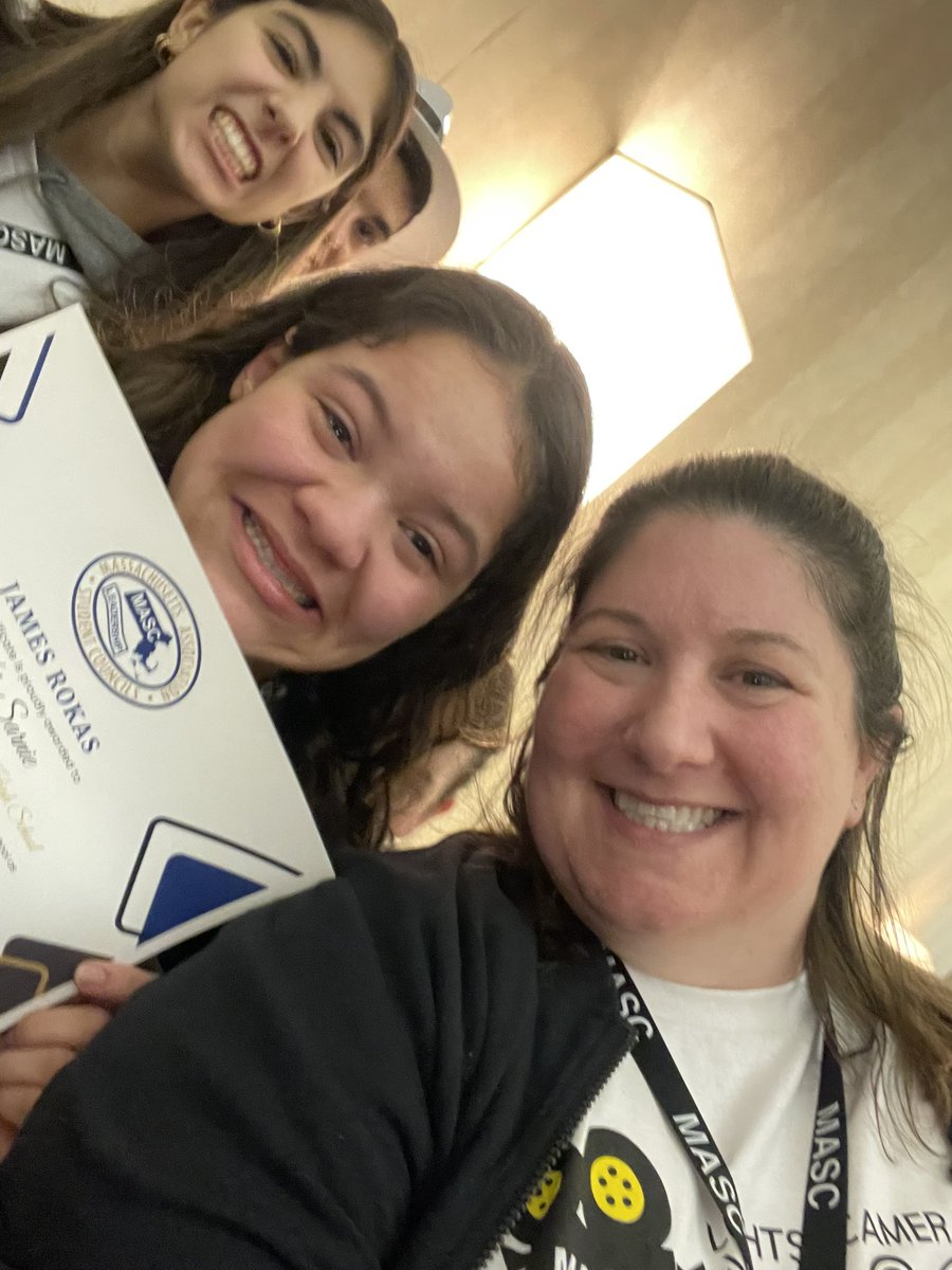 Ridiculously proud of this girl for winning the James A Rokas award for the CDMASC district and getting a scholarship to <a href="/MA_StuCo/">MASC (MA StuCo)</a>  camp! She’s a rockstar and the first student I’ve ever had to receive this award!