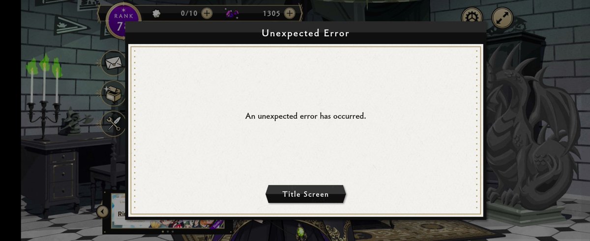 CapriBlueBos's tweet image. Can anyone play? Since the update it has been crashing real bad. Right now I can't do anything, it would send me back to the main screen. #twistedwonderland