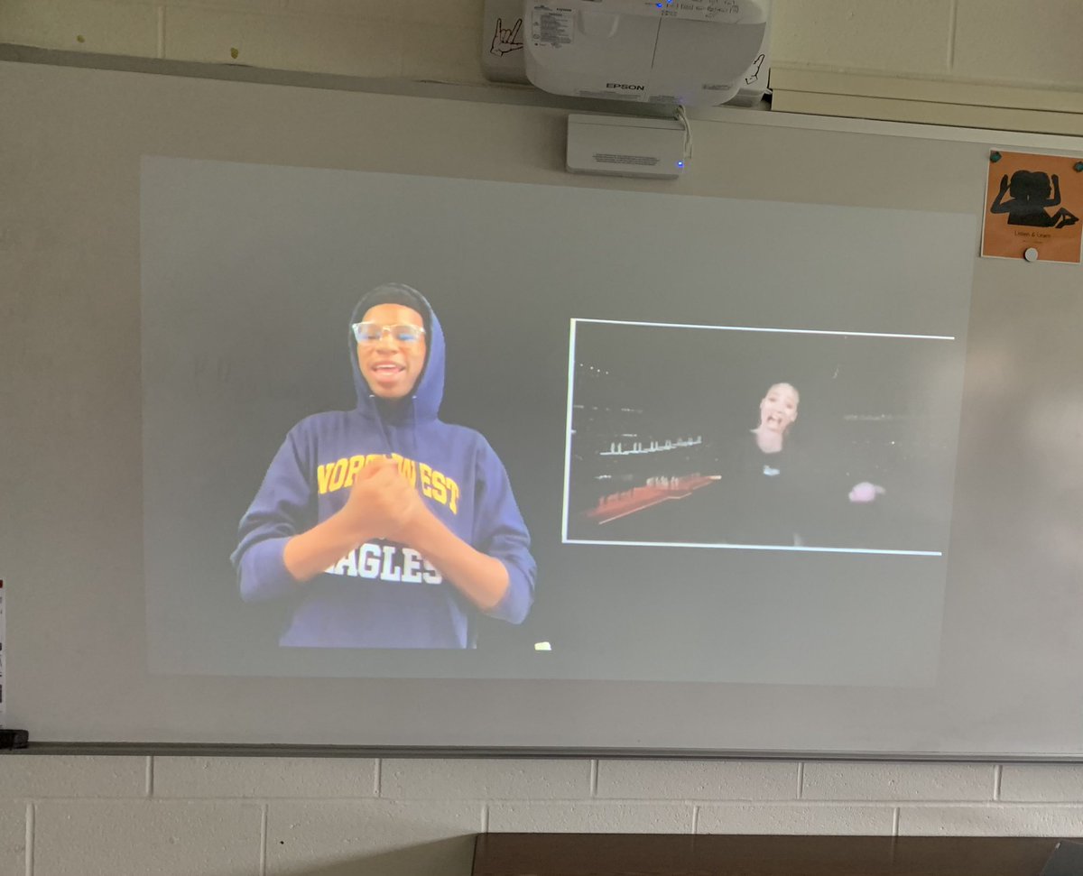 CincyASLJess's tweet photo. Wrapped up ASL3 expressive projects. Great work‼️Will be sharing all presentations with all levels next week. #whyWEsign #whyisign @KnicolASL @FelWaldock @AMyerTeach @ASLMMCOR @FirebirdTweets https://t.co/3cY8fQGxLu