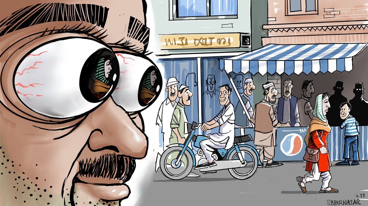 RFERLPress's tweet image. Another powerful depiction of #GenderDiscrimination from @MashaalRadio.

This cartoon is part of a series about changing gender norms in Pakistan's tribal areas. 

#WomensHistoryMonth