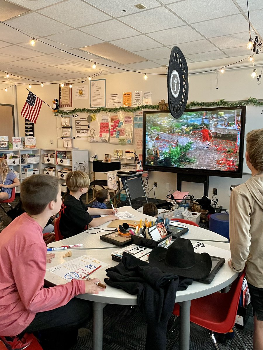 TheMrsWilkinson's tweet photo. Celebrating finishing our class novel by watching the movie Because of Winn-Dixie &amp; creating lost dog posters. Everyone has worked so hard &amp; it was the perfect way to start of spring break! So proud of these classes! @MrsLaneAtFord @ElementaryFord https://t.co/GEeH6teOfN