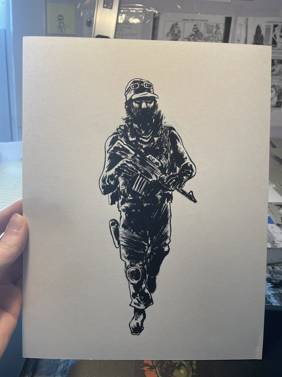 WillPottorffart's tweet image. Inks are down! I love using normal Bristol but I highly recommend this Canson comic book paper. Now to color!!
•
•
•
#art #inkingart #comicart #inkbrush #inking #ink #artwork #characterdesign #mercenary #drphmartins #artoftheday #canson #cansonpaper #willpottorff #illustrator