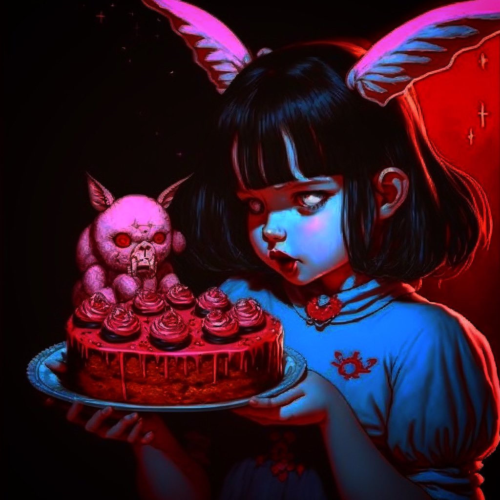 MissCherryAI's tweet photo. One of my favorite series I did #horror #aiart #aiartwork https://t.co/DEgT2QcftY