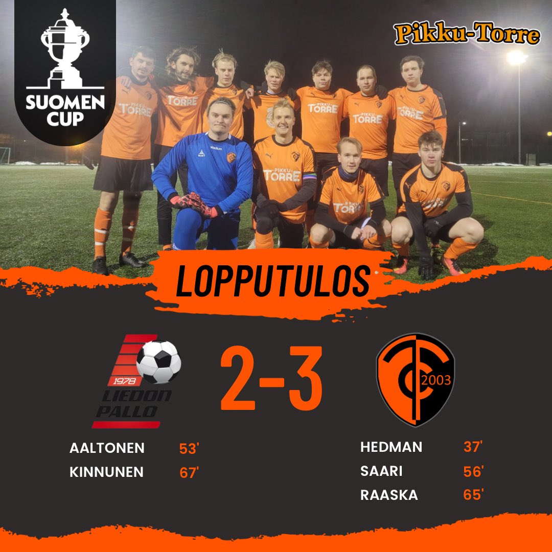 TorreCalcio's tweet photo. VOITTO! 🧡🖤 #SuomenCup https://t.co/DaegDumYXC