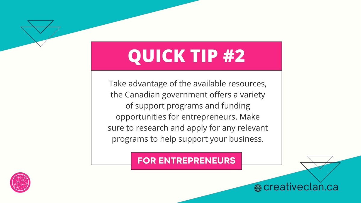 crtvcln's tweet photo. Aspiring entrepreneurs, take this tip!
#tips #startups #entrepreneur #virtualassistanceservices #businessconsulting #businessmanagement #smallbusinesstoronto #Canadabusinessowners #USAbusinessowners #creativeclan #crtvcln https://t.co/0ygC7JYK72