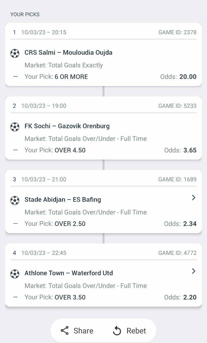 4 games,kujilipua 😂
Punguza odds ukitaka.
sportpesa