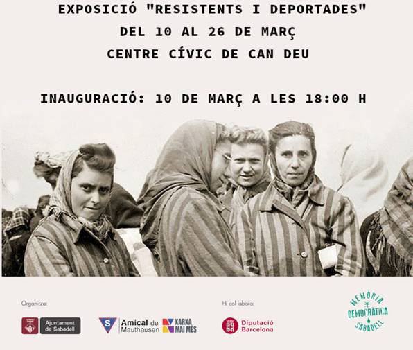 SBDencomupodem's tweet photo. Inauguració de l'exposició "Resistents i deportades", organitzada per l'@amauthausen en el marc dels actes del 8M a #Sabadell. 
Aprendre cada dia i fomentar la memòria històrica és fonamental per entendre tot allò que mai més no ha de tornar a passar. 
#8M2023
#MemòriaHistòrica https://t.co/lTe9J3FiZi