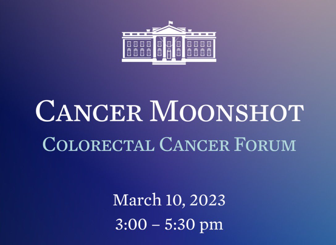 Today at start at 2pm CT, Candace Henley, our community partner &amp; founder of <a href="/BlueHats4colons/">TheBlueHatFoundation</a>, will be a moderator for the <a href="/WhiteHouse/">The White House</a> #CancerMoonshot #ColorectalCancer" Forum. Watch the live stream: m.youtube.com/watch?v=9NBkN3…  <a href="/colon_survivor/">Candace Henley</a> #CRCSM