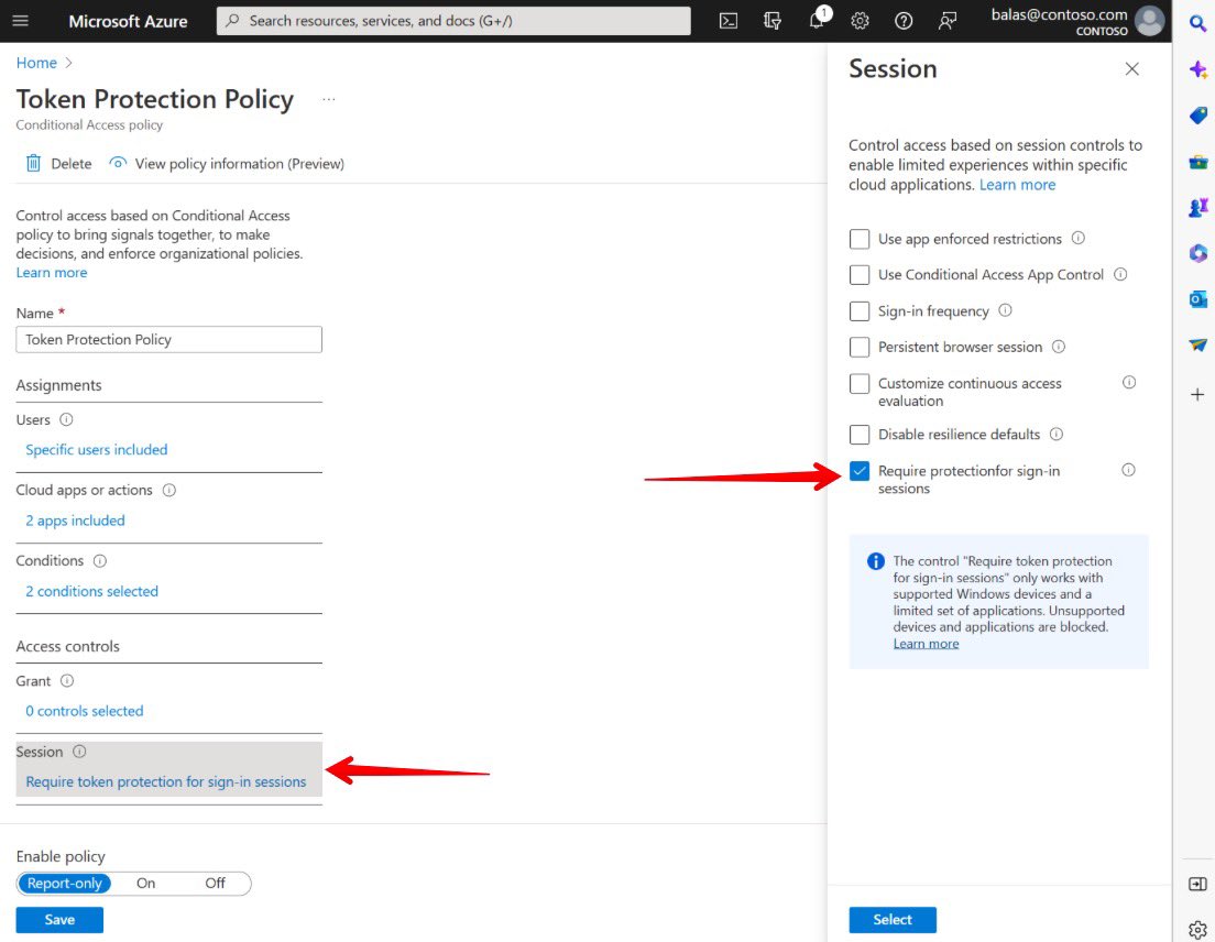 ellishlomo's tweet image. Conditional Access: Token protection learn.microsoft.com/en-us/azure/ac…