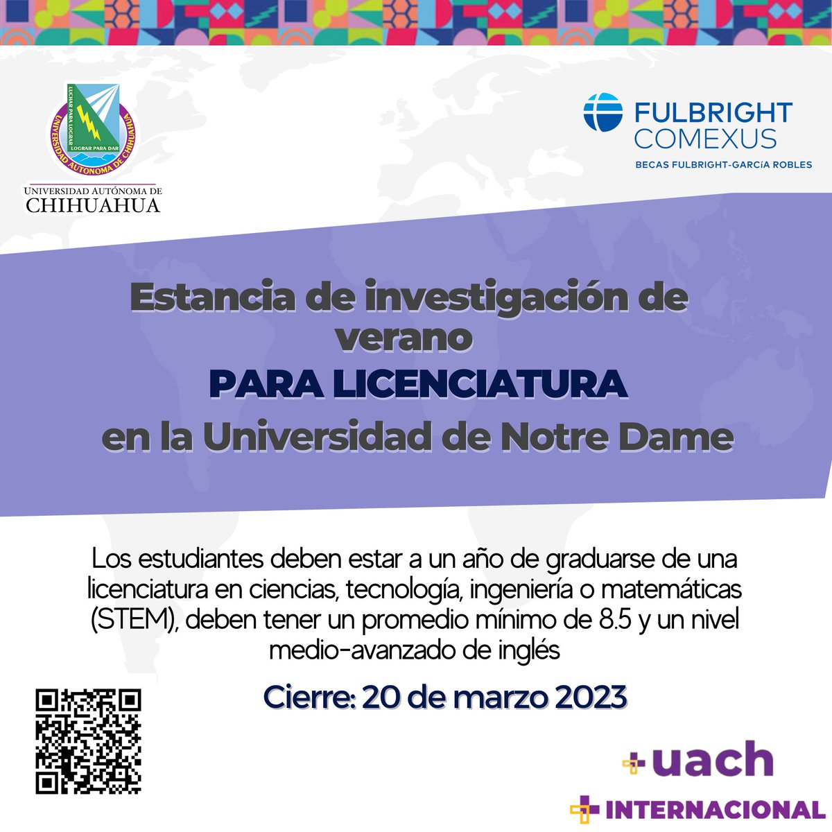 CSRI_UACH's tweet image. COMEXUS ofrece estas oportunidades únicas de estancias para estudiantes de licenciatura, candidatos a post-doctorado, doctorandos (tesis) y personas académicas.📝🙌¡Consulta las bases para esta convocatoria!🔍