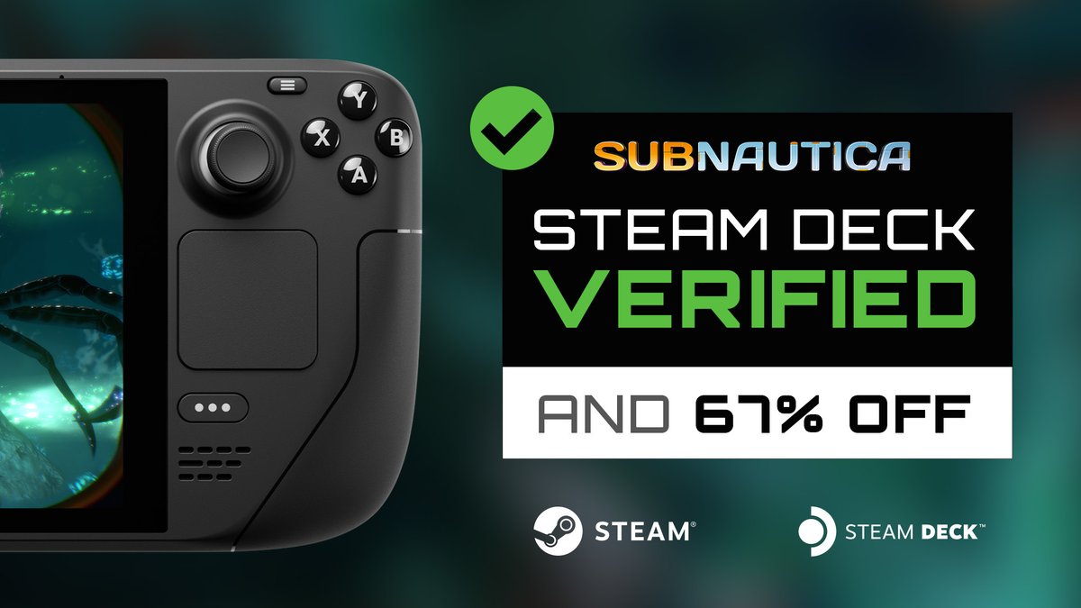 We're celebrating our new @OnDeck✨Verified✨ status with a sale! Get 67% off Subnautica on Steam until March 15 ➡️ store.steampowered.com/deckverified/s…