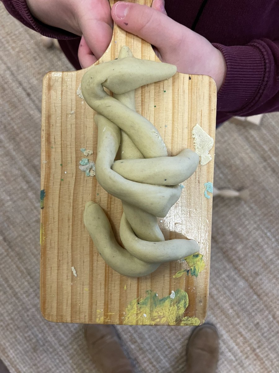 Practising our plaiting ready to tame Rapunzel’s hair!