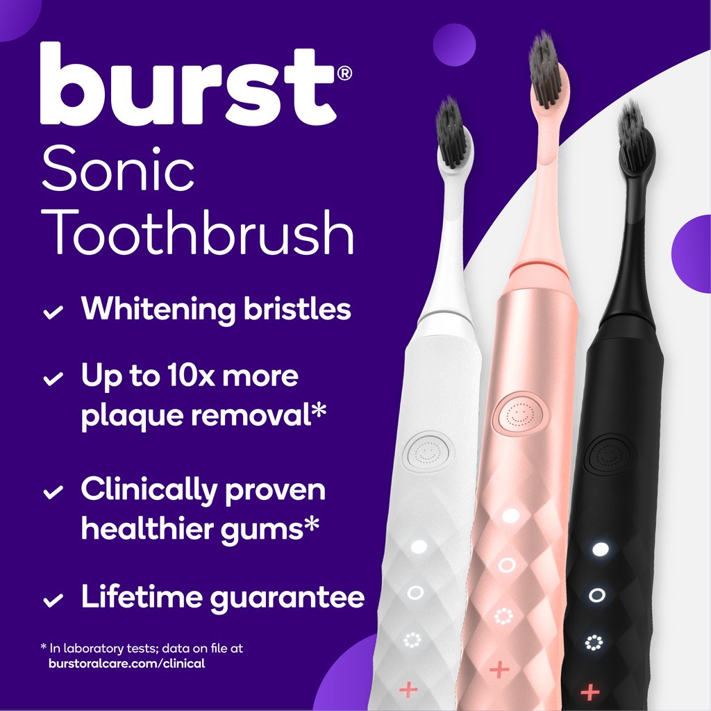 Your very own Tooth Fairy. 🧚

Not only will you get super discounts with my coupon code, but while subscribed to BURST, They'll replace your brush FREE of charge if it ever has an issue.

Visit carrieibbetson.com/burst to start saving.

#BURSTambasador