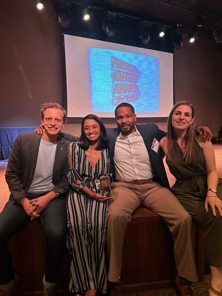 Congratulations to <a href="/artemisward/">Artemis Ward</a> for receiving an <a href="/AAF_DC/">AAF DC</a> Award last night for the America SCORES World Cup ad. We are so honored and grateful to have worked with such an amazing team!