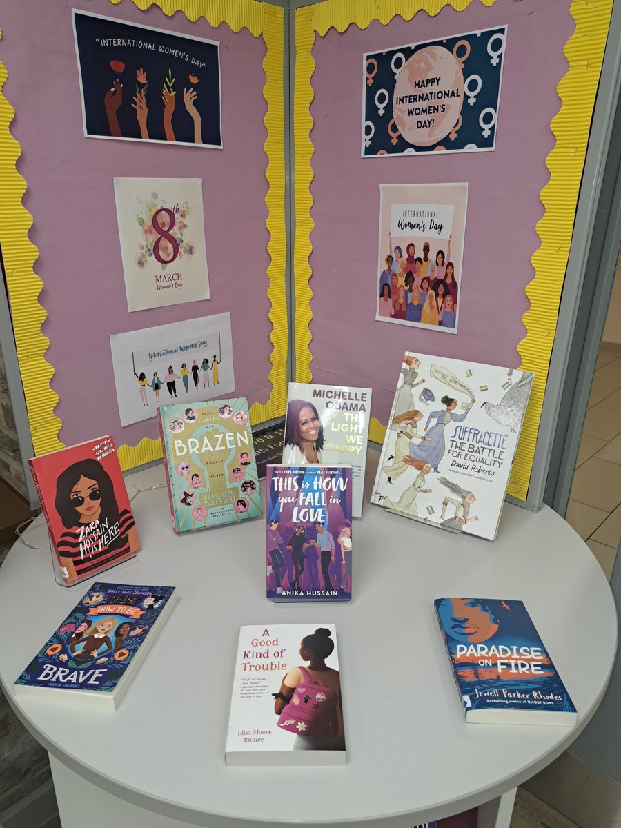 ChelseaAcadLib's tweet image. International Woman&apos;s Day book display, including a signed copy of Anika Hussain&apos;s, This is How You Fall in Love. @chelseaacademy