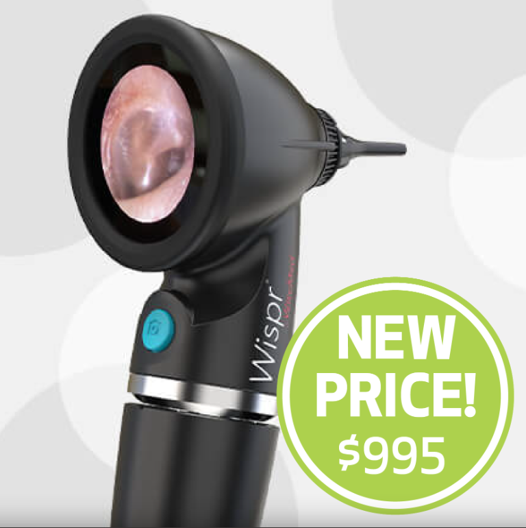 WiscMedWispr's tweet photo. The Wispr Digital Otoscope is in stock at a new price of $995! Experience the benefits of the Wispr and digital otoscopy. Visit our shop page to order. https://t.co/ZBucphZCPN
