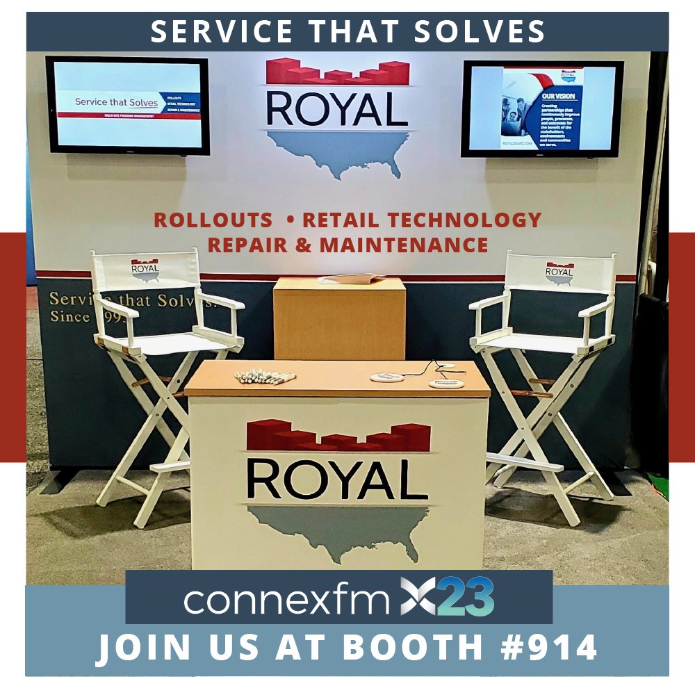 RoyalSolves's tweet image. #ConnexFM2023 is almost here! Are you planning on attending? We&apos;ll save a seat for you. 𝗦𝘄𝗶𝗻𝗴 𝗯𝘆 𝗕𝗼𝗼𝘁𝗵 #𝟵𝟭𝟰 and learn about our 𝙎𝙚𝙧𝙫𝙞𝙘𝙚 𝙏𝙝𝙖𝙩 𝙎𝙤𝙡𝙫𝙚𝙨.

#ROYAL #ServiceThatSolves #rollout #retailtechnology #repairandmaintenance