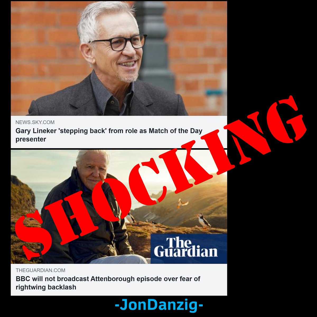 Jon Danzig #FBPE (@jon_danzig) on Twitter photo ๐ง๐ต๐ถ๐ ๐ถ๐ ๐ฎ๐น๐น ๐ฆ๐๐ข๐๐๐๐ก๐.
The <a href="/BBCPolitics/">BBC Politics</a> and <a href="/BBCMOTD/">Match of the Day</a> are kowtowing to their <a href="/Conservatives/">Conservatives</a> masters, and freedom of speech is now being severely curtailed. #GaryLineker #DavidAttenborough ๐ง๐ต๐ถ๐ ๐ถ๐ ๐ฎ๐น๐น ๐ฆ๐๐ข๐๐๐๐ก๐.
The <a href="/BBCPolitics/">BBC Politics</a> and <a href="/BBCMOTD/">Match of the Day</a> are kowtowing to their <a href="/Conservatives/">Conservatives</a> masters, and freedom of speech is now being severely curtailed. #GaryLineker #DavidAttenborough