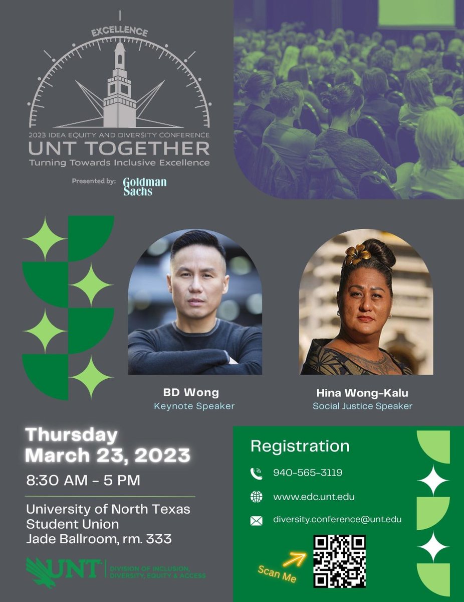 Please attend the 2023 Idea Equity and Diversity conference featuring keynote speaker, BD Wong and social justice speaker, Hina Wong-Kalu on March 23rd at 8:30 AM in the Jade Ballroom!