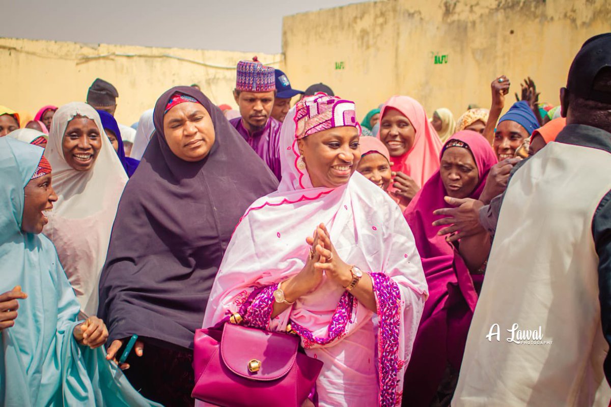 fatimatukr's tweet photo. I arrived Jikamshi yesterday to a rousing welcome from my kinsmen. From my family house, I proceeded to our Jikamshi campaign office where I interacted with party faithfuls and some of our supporters. To us in Jikamshi, the Dikko Radda project is one that is non - negotiable. May Dikko Radda succeed.