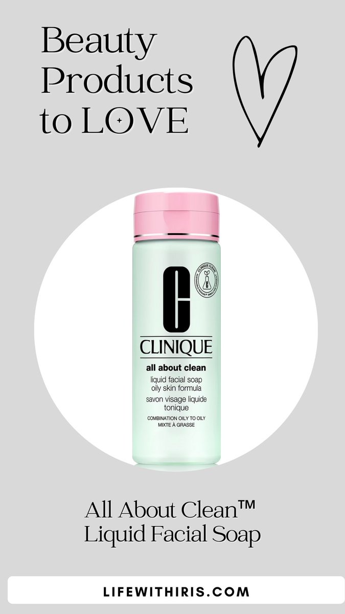 Beauty Products to LOVE - <a href="/Clinique/">Clinique</a>  All About Clean. I use this cleanser daily, leaves my face refreshed and deep cleaned. It is the only cleanser I have been using for the last year. #Beauty #SkinCare #DailySkinCare