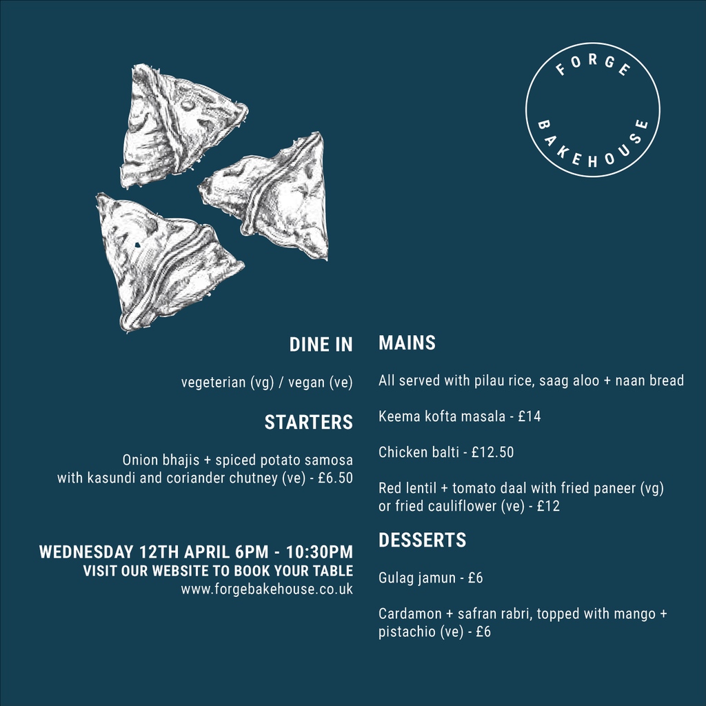 The one we've all been waiting for...CURRY NIGHT! 

Coming to you April 12th. Book now on our website.
.
.
#currynight #eveningdinner #fresh #curry #april #dinner #restaurant #sheffield #localbusiness #handmade #foodie #evening #event