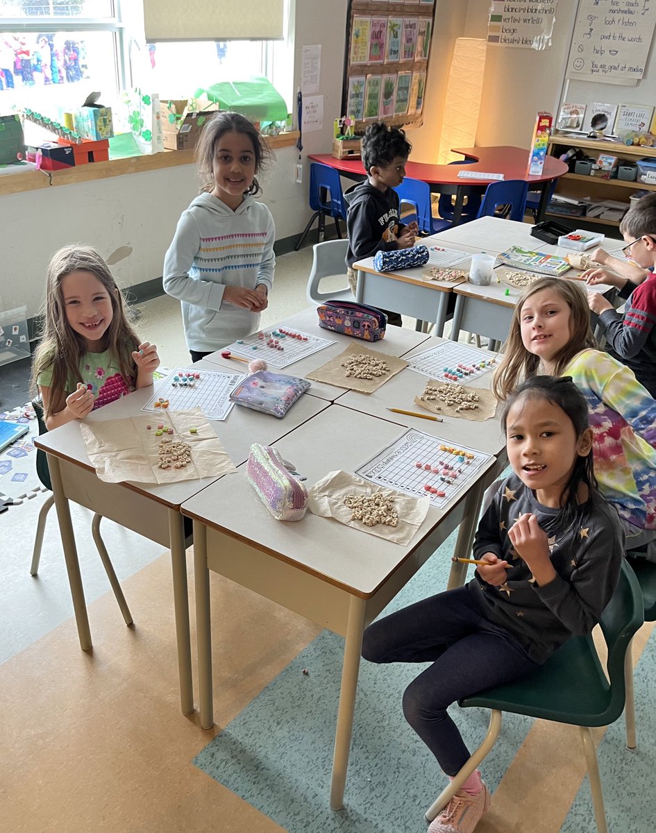 ms_schouten's tweet photo. We are getting ready for St. Patrick’s Day with some Lucky Charm graphing. Which marshmallow did you get the most of in your handful? Which kind did you get the least? #oscbMath https://t.co/5MnX9dRRzf