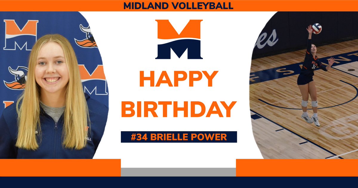 Happy Birthday to ,freshman setter, Brielle! We hope today is amazing. Excited to be back on the court for spring ball this coming week.🧡💙😇