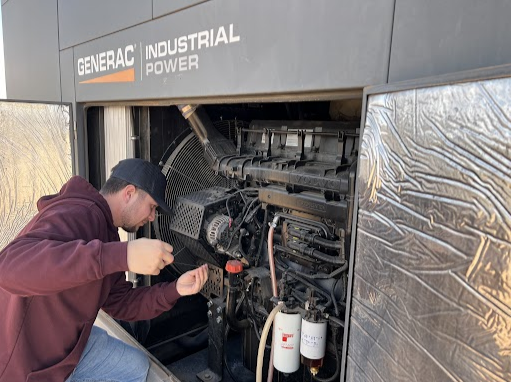 Generators at both X2nSat gateways are tested weekly to maintain the proper function in the instance of a power outage. Testing includes checking adequate fluid levels and proper start-up and shutdown.