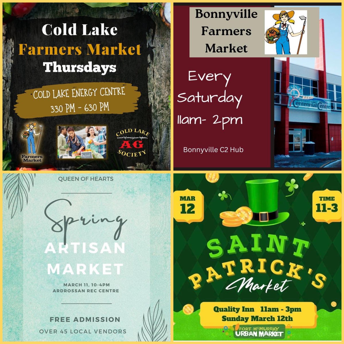 RigHandSpirits's tweet photo. Market season has officially begun! You can find us over the next week in Cold Lake, Bonnyville, Ardrossan and Fort McMurray! Cheers!
#supportlocal
#abcraftspirits
#righanddistillery https://t.co/9sOXQEi3zG