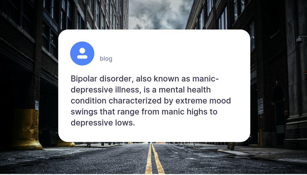 Bipolar Disorder: Symptoms, Causes, Diagnosis, Treatment
▸ lttr.ai/9BkF

#health #AchieveOptimalHealth #AbsoluteHealthServices #mentalhealth #AddressingMentalHealth #MentalHealthProfessional #MentalHealthCare #ArticleExplores #MoodEpisodesExperienced