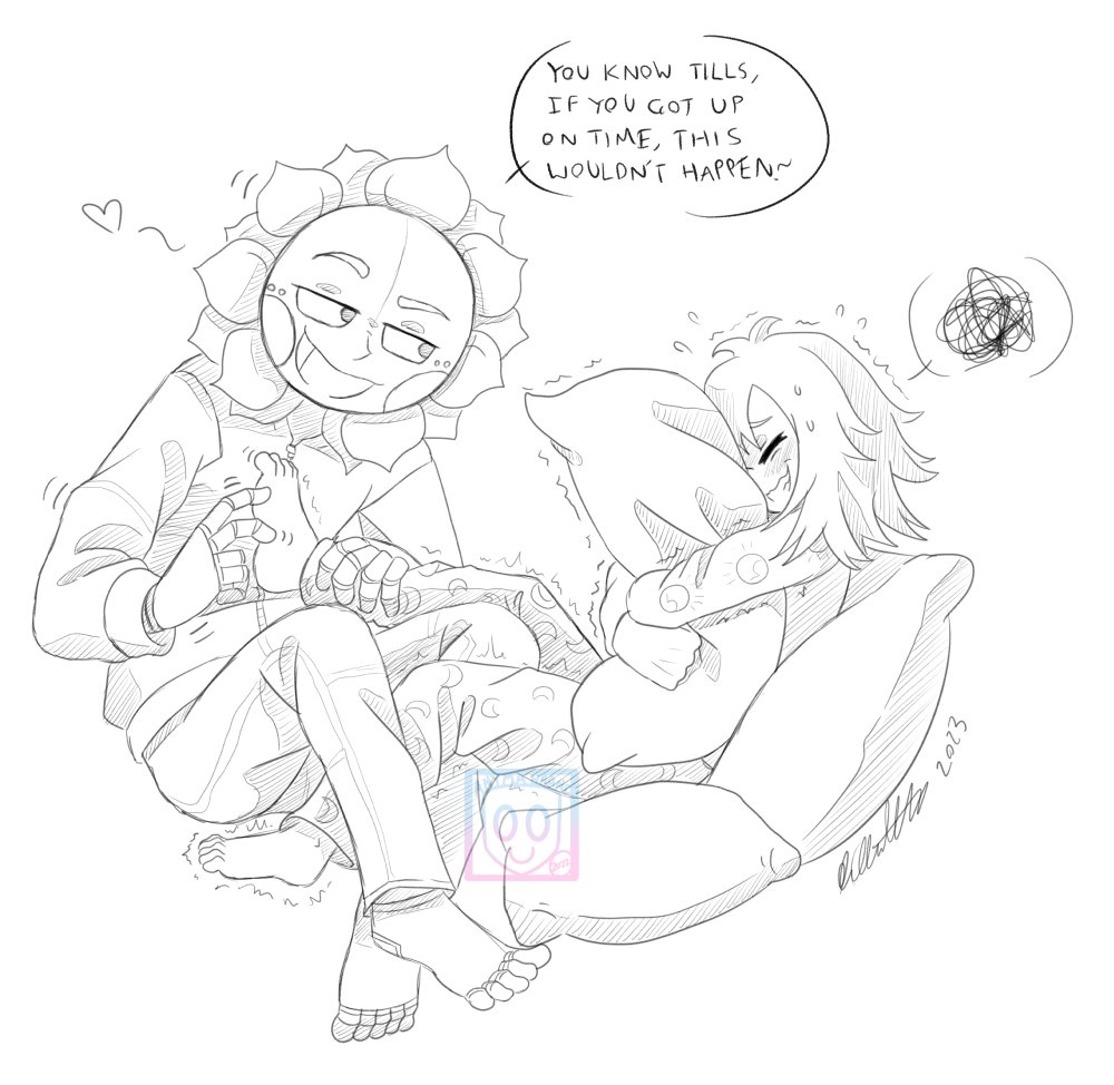 HomunculusLover's tweet image. I was inspired by my lovies&apos; picture, so I decided on drawing Arte tickling Tilly.~ ;3 aka, @PureHeartBat  ¬u¬

#feettickles #cuterobots #staticemotion #sketchoftheday #dailysketch