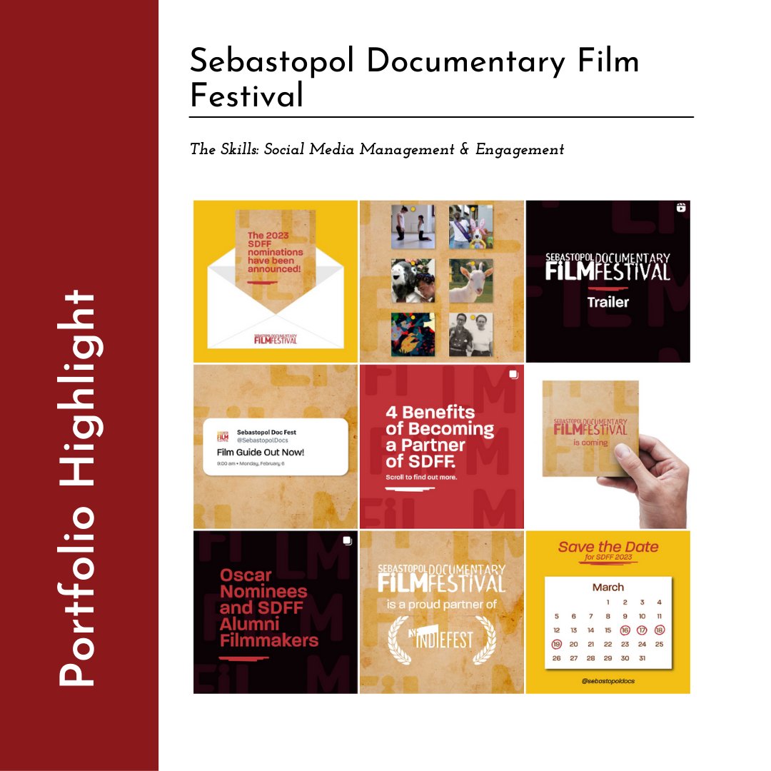 Check out our work with <a href="/SebastopolDocs/">Sebastopol Doc Fest</a>. We have delivered social media management services and digital advertising executions to SDFF for three years. We love helping groups and businesses connect with their communities. #brandbuilding #brandyourbusiness #creativemarketing