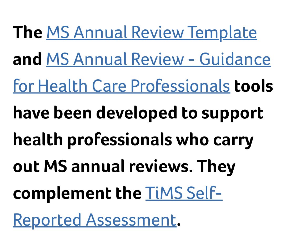 Brand new Therapists in MS resource! The Annual Review template and guidance help shape your reviews and promote detailed questioning specific to people with MS. A great learning aid as well as clinical tool 
mstrust.org.uk/health-profess…