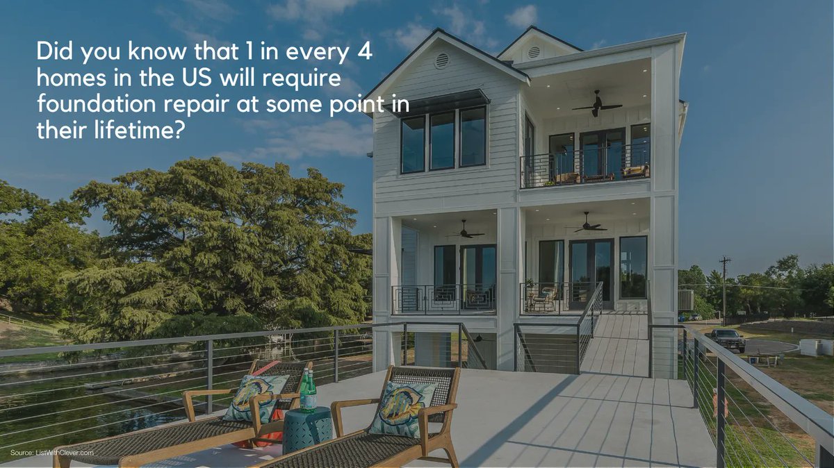 TheRamJack's tweet photo. Did you know that 1 in every 4 homes in the US will require foundation repair at some point in their lifetime? Don't wait until it's too late - make sure to regularly inspect the foundation of your home and address any issues promptly. #FoundationRepair #HomeMaintenance https://t.co/5J8L9liAmB