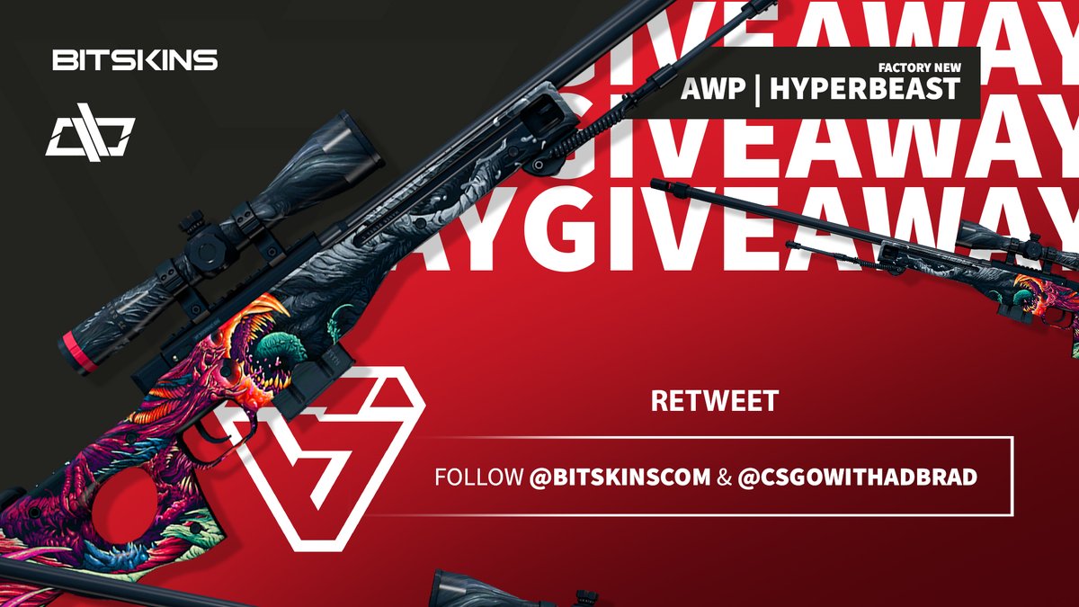 Very excited to announce BitSkins as my new stream sponsor!

BitSkins are going to help elevate my content to the next level!

To celebrate our partnership we're giving you the chance to win an AWP Hyper Beast!

To enter:
- Follow <a href="/BitSkinsCom/">BitSkins | Buy and Sell CS2 skins</a> 
- Follow @CSGOwithAdBrad 
- Retweet