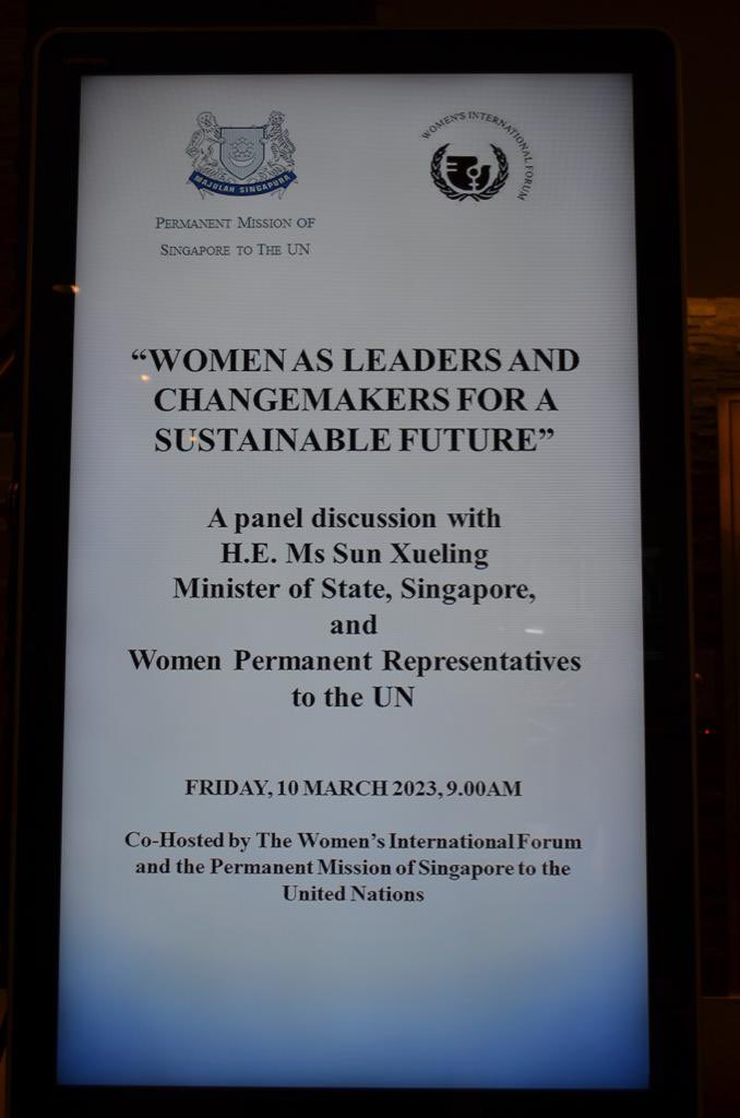 WIF_UN's tweet photo. WIF co-hosted a side event during #CSW67 with the @SingaporeUN @zarinavarukatty @BurhanGafoor Inspiring panelists @ruchirakamboj @UNYouthEnvoy https://t.co/OwelRMLPH1