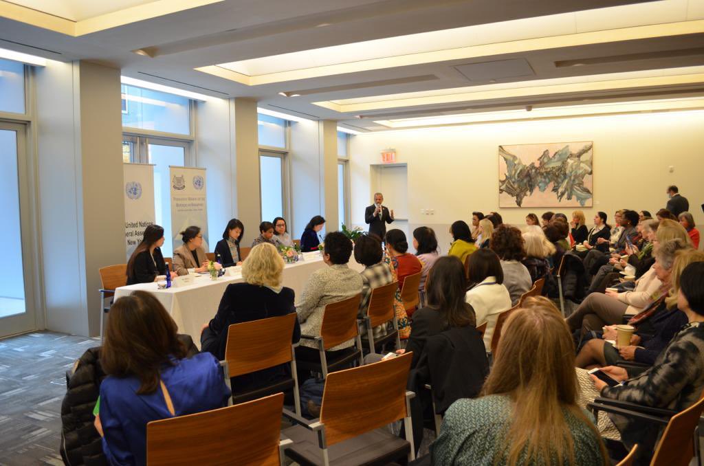 WIF co-hosted a side event during #CSW67 with the <a href="/SingaporeUN/">Singapore Mission UN</a> @zarinavarukatty <a href="/BurhanGafoor/">Burhan Gafoor</a> Inspiring panelists <a href="/ruchirakamboj/">Ruchira Kamboj</a> <a href="/UNYouthEnvoy/">UN Youth Envoy</a>