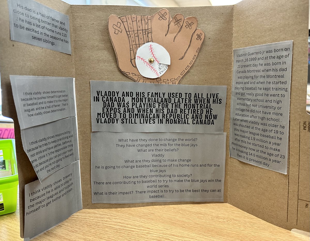 duffclass's tweet photo. The first few student projects are coming in! Grade 7 students have been researching influential young Black people in our world who are role models and making change! The lap books are looking AMAZING! Can't wait to share these with primary classes. @AGESGryphons @SCDSBequity https://t.co/wCO5URGXxL