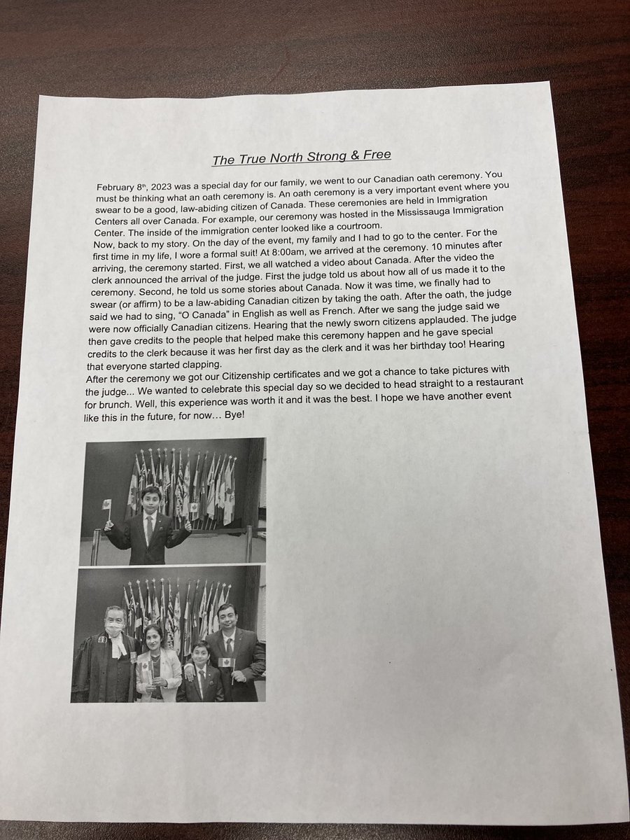 RobDiPro's tweet image. Sometimes as a Principal super important documents come across your desk.  Today it happened to me! What an amazing addition to Canada !   #proudprincipal