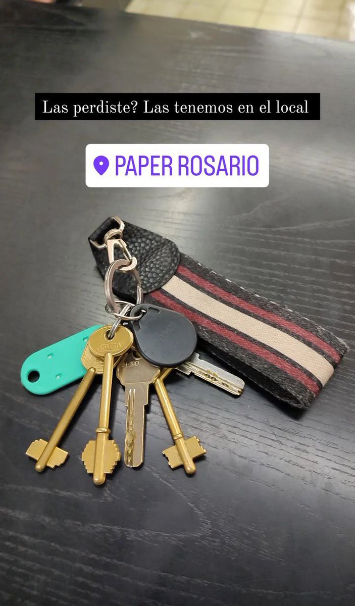 valentiniba17's tweet photo. LLAVES ENCONTRADAS...
Hoy por ti mañana por mi... Se olvidaron está llave en Paper (local en San Martin y 9 de Julio) difundir por favor! @PreciosRosario2 @Yojuanjunco https://t.co/Vs6qKjgcKg