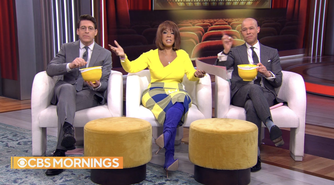 We love <a href="/GayleKing/">Gayle King</a> in Opopop yellow 💛 this morning on <a href="/CBSMornings/">CBS Mornings</a>. Peep the bowls!