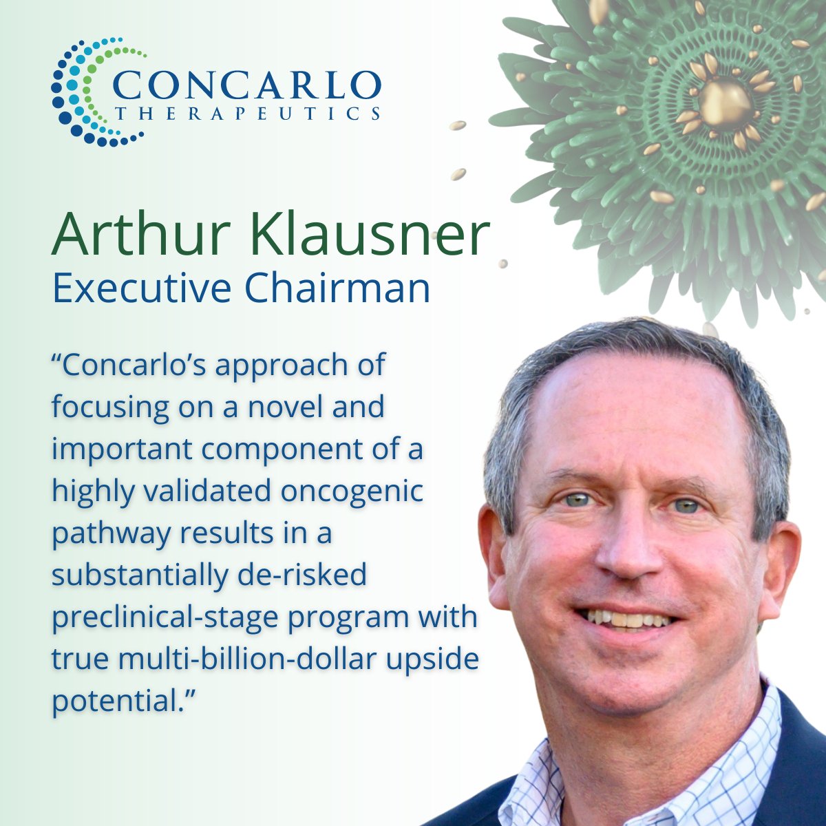 concarlo760's tweet photo. It's a pleasure to have you on board Arthur! Thank you for all that you contribute to Concarlo Therapeutics! #lifescience #biotech #cancer #health https://t.co/MHUpvyL9bz