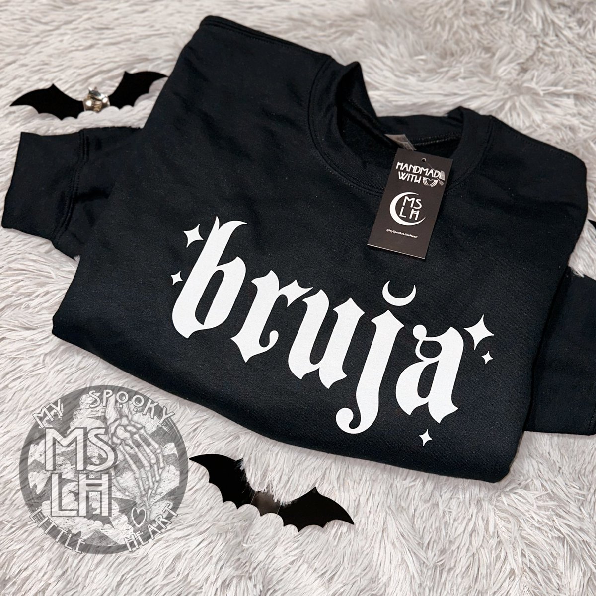 Shop our popular #Bruja available in a Tee, Sweatshirt or Hoodie 🖤✨